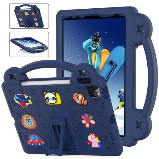 For iPad Air 11 2024 Handle Kickstand Children EVA Shockproof Tablet Case(Navy Blue) - iPad Air 11 2024 Cases by PMC Jewellery | Online Shopping South Africa | PMC Jewellery | Buy Now Pay Later Mobicred