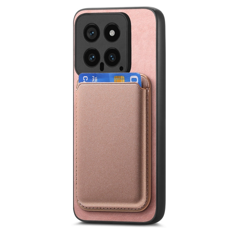 For Xiaomi Redmi K70 / K70 Pro 5G Retro Magsafe Card Bag PU Back Cover Phone Case(Pink) - K70 Pro Cases by PMC Jewellery | Online Shopping South Africa | PMC Jewellery | Buy Now Pay Later Mobicred