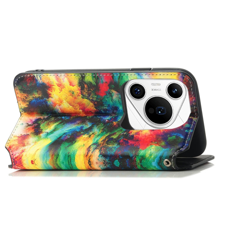 For Huawei Pura 70 Pro+ CaseNeo Colorful Magnetic Leather Phone Case(Colorful Cloud) - Huawei Cases by PMC Jewellery | Online Shopping South Africa | PMC Jewellery | Buy Now Pay Later Mobicred