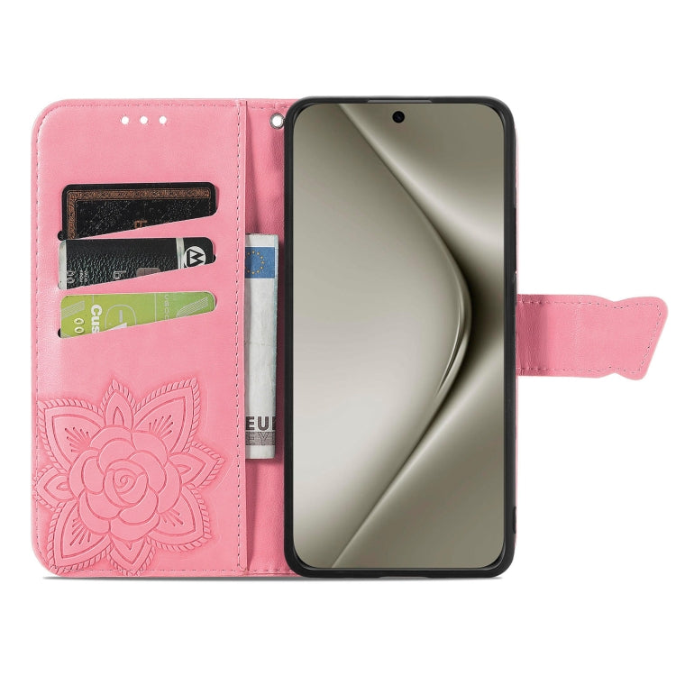 For Huawei Pura 70 Pro+ Butterfly Love Flower Embossed Leather Phone Case(Pink) - Huawei Cases by PMC Jewellery | Online Shopping South Africa | PMC Jewellery | Buy Now Pay Later Mobicred