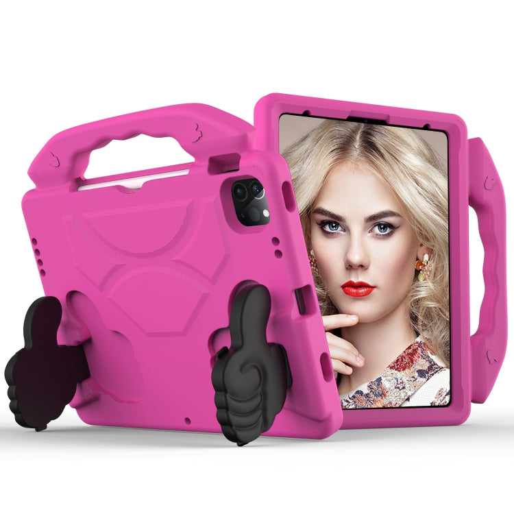 For iPad Pro 11 2024 Children EVA Shockproof Tablet Case with Thumb Bracket(RoseRed) - iPad Pro 11 2024 Cases by PMC TechLife | Online Shopping South Africa | PMC TechLife | Buy Now Pay Later Mobicred