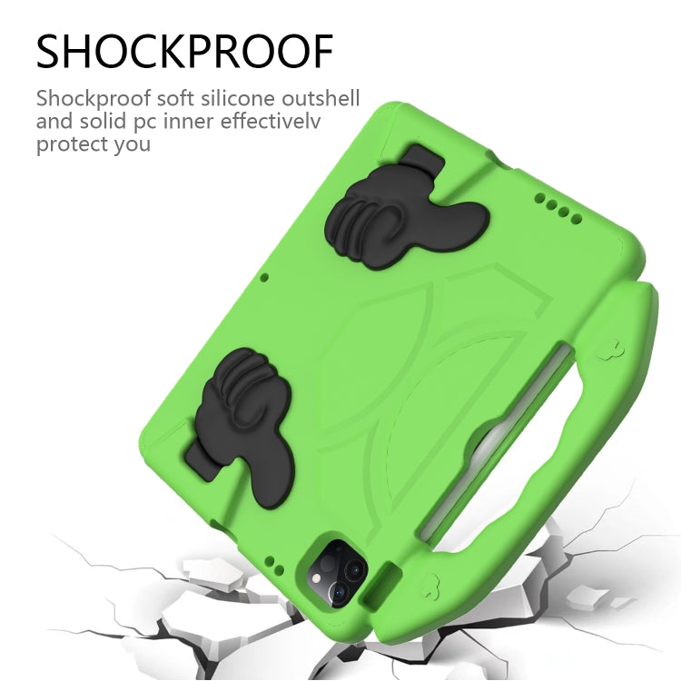 For iPad Pro 13 2024 Children EVA Shockproof Tablet Case with Thumb Bracket(Green) - iPad Pro 13 2024 Cases by PMC Jewellery | Online Shopping South Africa | PMC Jewellery | Buy Now Pay Later Mobicred