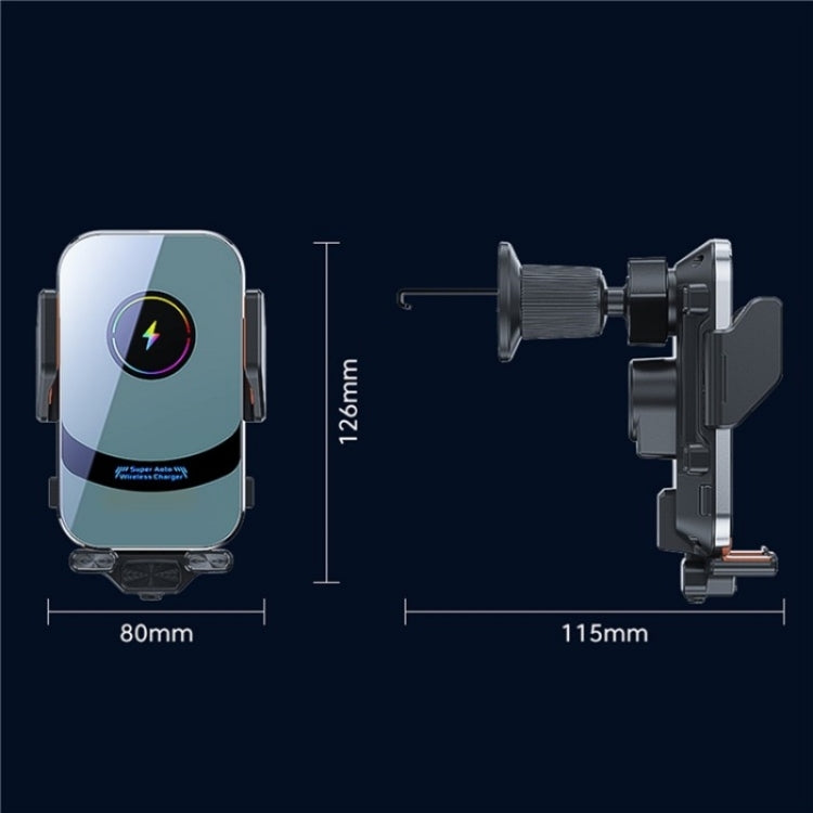 X16 Car Smart Sensor Phone Holder Magnetic Phone Mount Automatic Wireless Charger(Tarnish) - Car Charger by PMC TechLife | Online Shopping South Africa | PMC TechLife | Buy Now Pay Later Mobicred