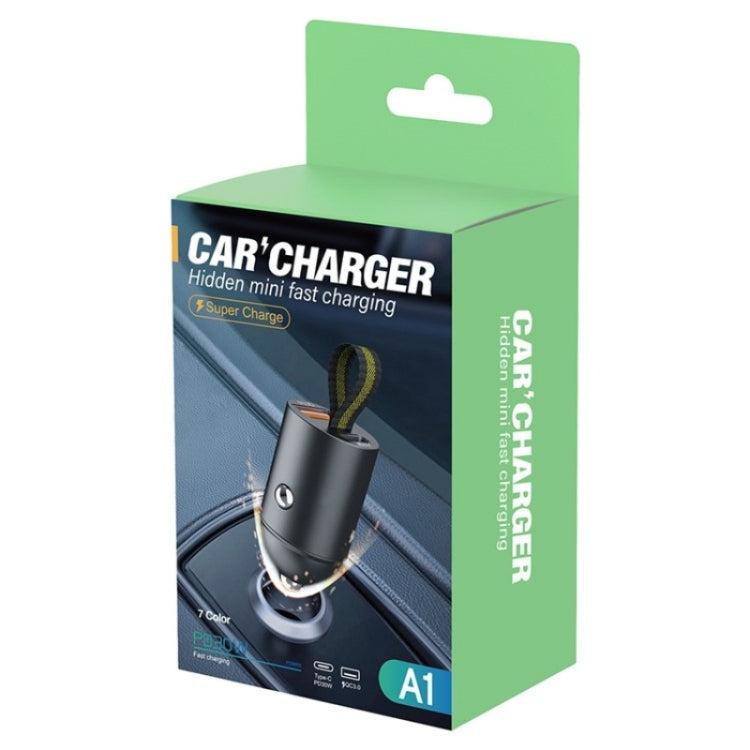 A1 QC 3.0+PD 30W Dual Car Charger Hidden Car Cigarette Lighter Phone Fast Charging Adapter - Car Charger by PMC Jewellery | Online Shopping South Africa | PMC Jewellery | Buy Now Pay Later Mobicred