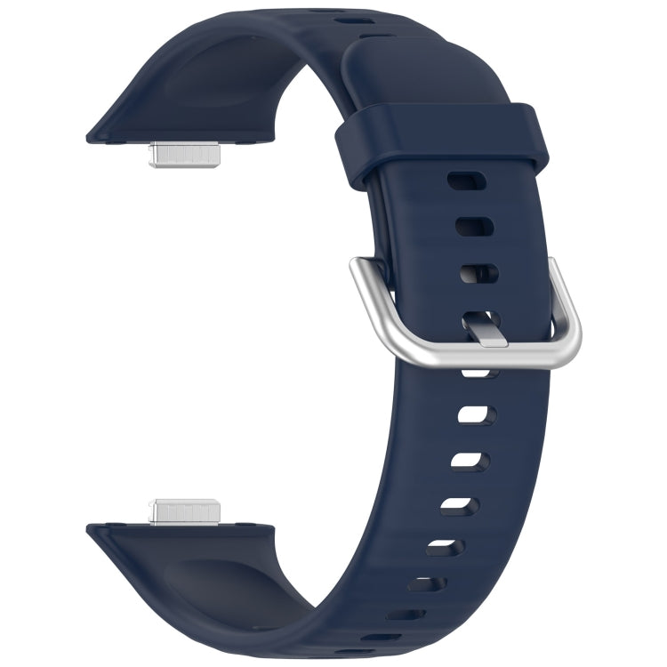 For Huawei Watch Fit3 Silicone Soft Watch Band + Clear Watch Protective Case Set(Midnight Blue) - free shipping - PMc TechLife - Order now!