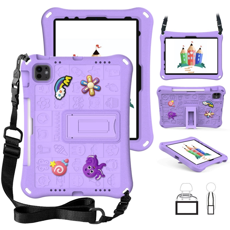 For iPad Air 11 2024 Hi Baby EVA Full Body Tablet Case with Strap(Light Purple) - iPad Air 11 2024 Cases by PMC Jewellery | Online Shopping South Africa | PMC Jewellery | Buy Now Pay Later Mobicred