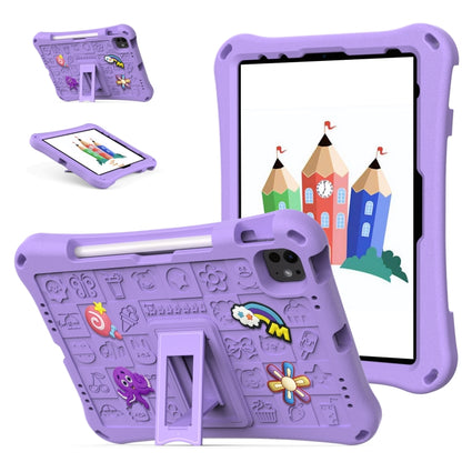 For iPad Air 11 2024 Hi Baby EVA Full Body Tablet Case with Strap(Light Purple) - iPad Air 11 2024 Cases by PMC Jewellery | Online Shopping South Africa | PMC Jewellery | Buy Now Pay Later Mobicred