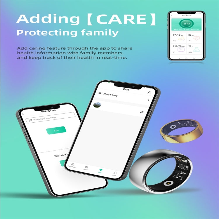 R09M SIZE 20 Smart Ring, Support Health Monitoring / Care For Families(Gold) - Smart Rings / Smart Telephones by PMC Jewellery | Online Shopping South Africa | PMC Jewellery | Buy Now Pay Later Mobicred