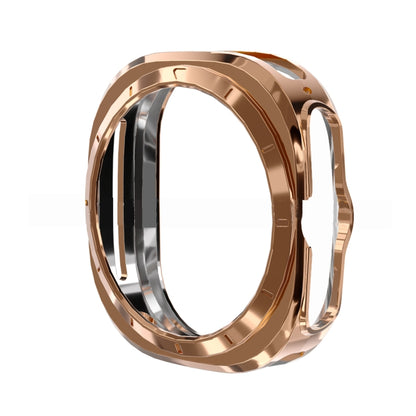 For Samsung Galaxy Watch Ultra 47mm Full Hollow Out TPU Electroplated Watch Protective Case(Rose Gold) - Watch Cases by PMC Jewellery | Online Shopping South Africa | PMC Jewellery | Buy Now Pay Later Mobicred