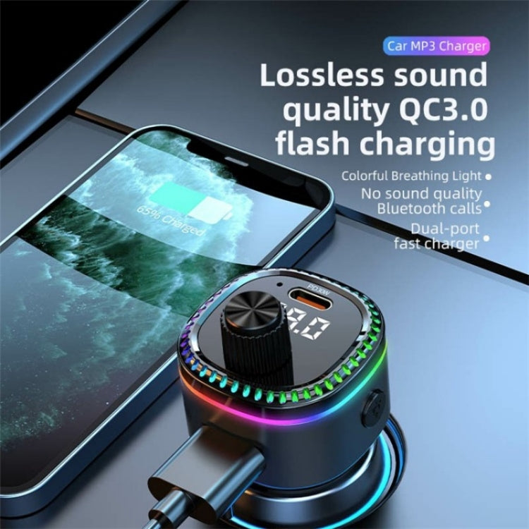 C58 Car MP3 Music Player Type-C + USB Car Charger Bluetooth Adapter FM Transmitter - Car Charger by PMC Jewellery | Online Shopping South Africa | PMC Jewellery | Buy Now Pay Later Mobicred