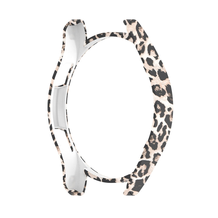 For Samsung Galaxy Watch FE 40mm Half Pack Hollow PC Watch Protective Case(Black Hair Leopard) - Watch Cases by PMC TechLife | Online Shopping South Africa | PMC TechLife | Buy Now Pay Later Mobicred