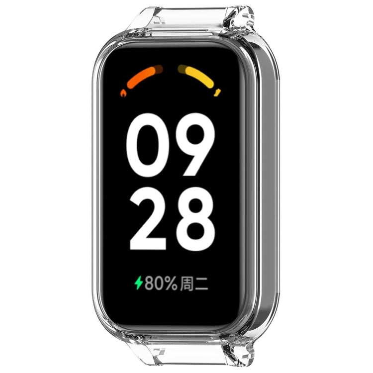 For Xiaomi Smart Band 8 Active Half Pack PC Watch Protective Case(Transparent White) - Watch Cases by PMC TechLife | Online Shopping South Africa | PMC TechLife | Buy Now Pay Later Mobicred