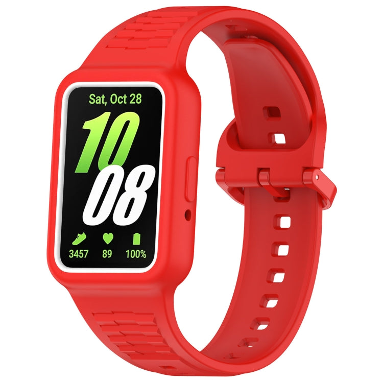 For Samsung Galaxy Fit3 Two Color Frame Integrated Silicone Watch Band(Red) - free shipping - PMc TechLife - Order now!