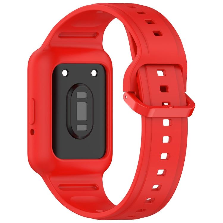For  Huawei Band 9 Two Color Frame Integrated Silicone Watch Band(Red) - free shipping - PMc TechLife - Order now!