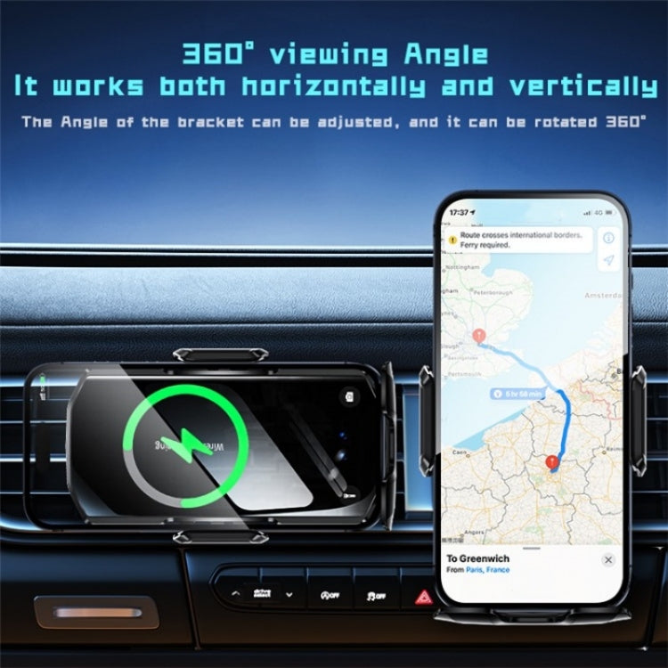 SD10 Wireless Charging Car Air Vent Car Mount Smart Sensor Phone Holder Charger - Car Charger by PMC Jewellery | Online Shopping South Africa | PMC Jewellery | Buy Now Pay Later Mobicred