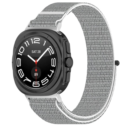 For Samsung Galaxy Watch Ultra 47mm Loop Nylon Hook and Loop Fastener Watch Band(Seashell Color) - Watch Bands by PMC Jewellery | Online Shopping South Africa | PMC Jewellery | Buy Now Pay Later Mobicred