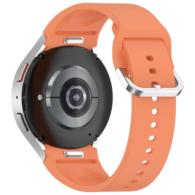 For Samsung Galaxy Watch FE 40mm Solid Color Silver Buckle Quick Release Silicone Watch Band(Orange) - free shipping - PMC TechLife - Order now!
