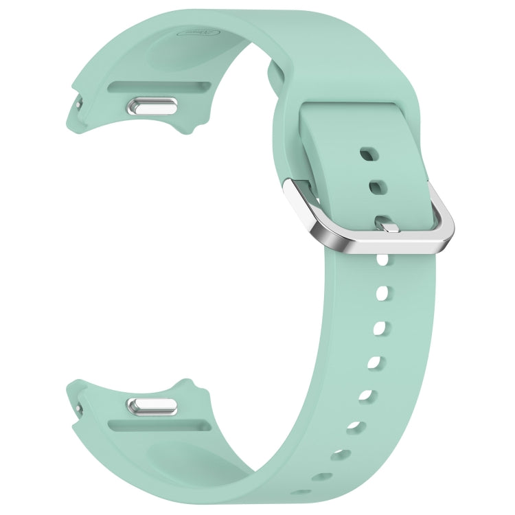 For Samsung Galaxy Watch FE 40mm Solid Color Silver Buckle Quick Release Silicone Watch Band(Light Green) - free shipping - PMC TechLife - Order now!