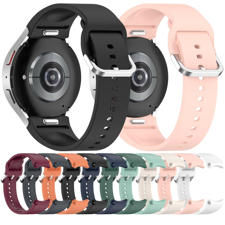 For Samsung Galaxy Watch FE 40mm Solid Color Silver Buckle Quick Release Silicone Watch Band(Gray) - free shipping - PMC TechLife - Order now!