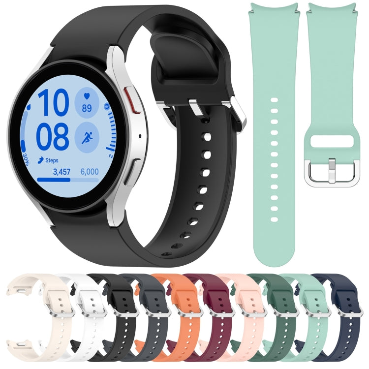 For Samsung Galaxy Watch 6 Classic 47mm Solid Color Silver Buckle Quick Release Silicone Watch Band(Teal) - free shipping - PMC TechLife - Order now!