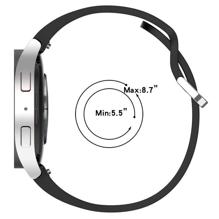 For Samsung Galaxy watch 5 Pro Golf Edition Solid Color Silver Buckle Quick Release Silicone Watch Band(Black) - free shipping - PMC TechLife - Order now!