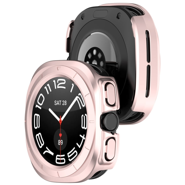 For Samsung Galaxy Watch Ultra 47mm Half Coverage Hollowed PC Watch Protective Case(Pink) - Watch Cases by PMC Jewellery | Online Shopping South Africa | PMC Jewellery | Buy Now Pay Later Mobicred