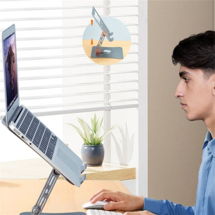 G69 Heat Dissipation Rotatable Notebook Desktop Stand Aluminum Alloy Foldable Laptop Bracket(Black) - Laptop Stand by PMC Jewellery | Online Shopping South Africa | PMC Jewellery | Buy Now Pay Later Mobicred
