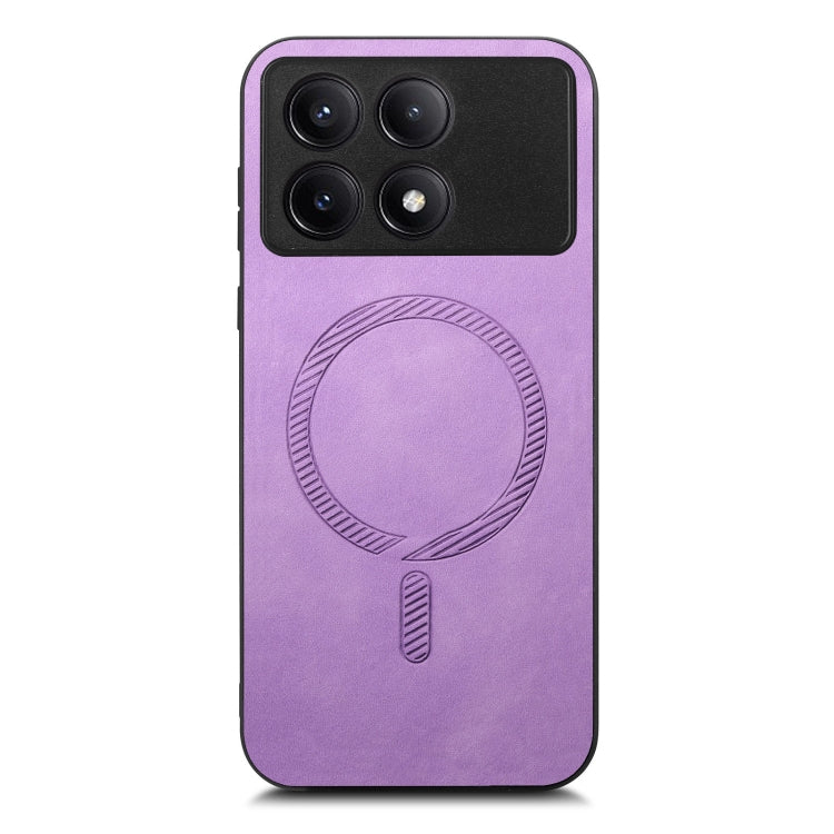 For Xiaomi Redmi K70 / K70 Pro 5G Solid Color Retro Magsafe PU Back Cover Phone Case(Purple) - K70 Pro Cases by PMC Jewellery | Online Shopping South Africa | PMC Jewellery | Buy Now Pay Later Mobicred