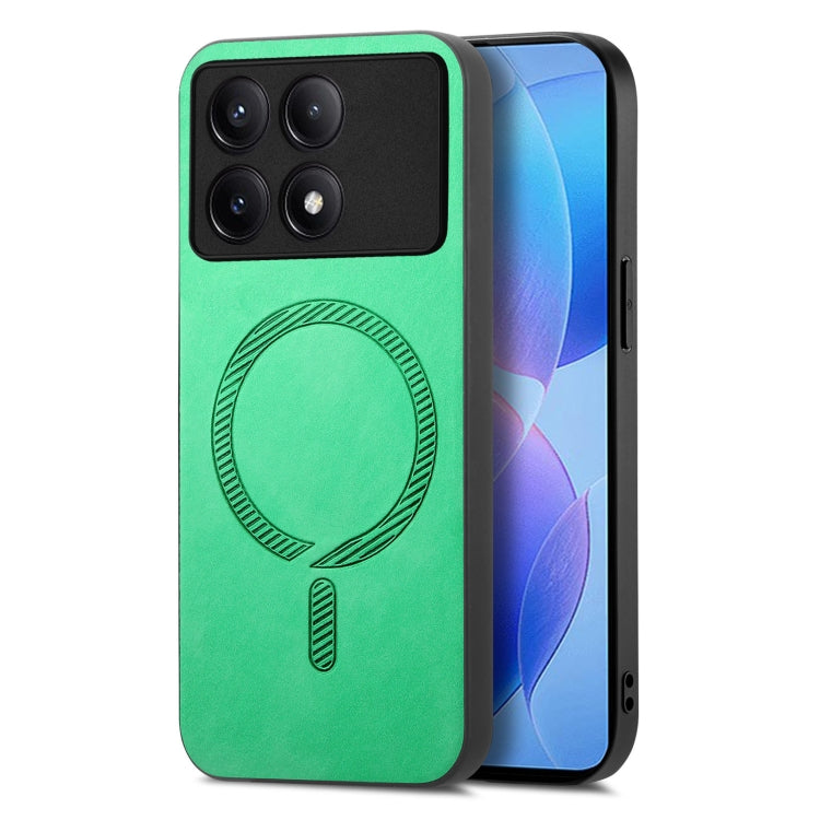 For Xiaomi Redmi K70 / K70 Pro 5G Solid Color Retro Magsafe PU Back Cover Phone Case(Green) - K70 Pro Cases by PMC Jewellery | Online Shopping South Africa | PMC Jewellery | Buy Now Pay Later Mobicred