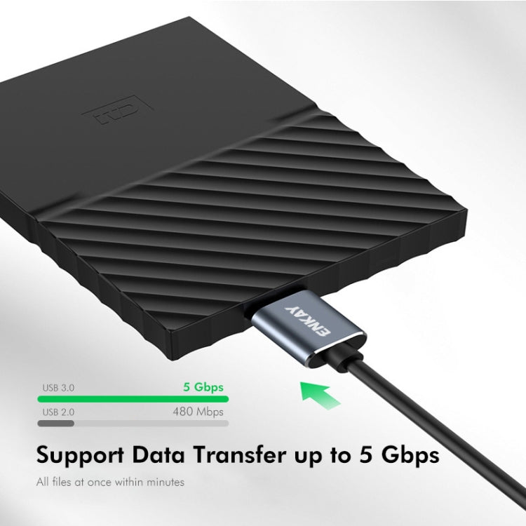 ENKAY USB 3.0 A to USB 3.0 Micro B 5Gbps Data Camera Hard Drive Cable, Length:1m - USB 3.0 by ENKAY | Online Shopping South Africa | PMC TechLife | Buy Now Pay Later Mobicred