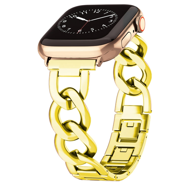 For Apple Watch Series 5 44mm Quick-Release Metal Chain Watch Band(Gold) - free shipping - PMC TechLife - Order now!