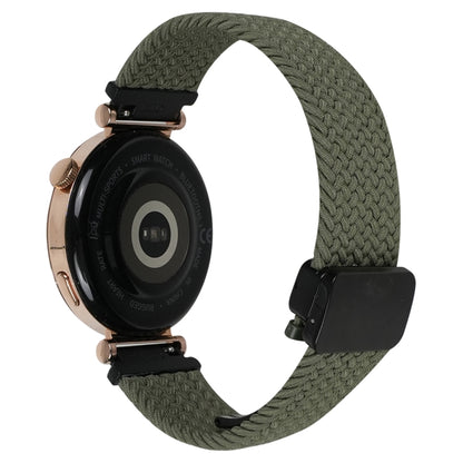 For Ticwatch Pro 3 Ultra 22mm Magnetic Buckle Braided Watch Band(Olive Green) - Watch Bands by PMC Jewellery | Online Shopping South Africa | PMC Jewellery | Buy Now Pay Later Mobicred