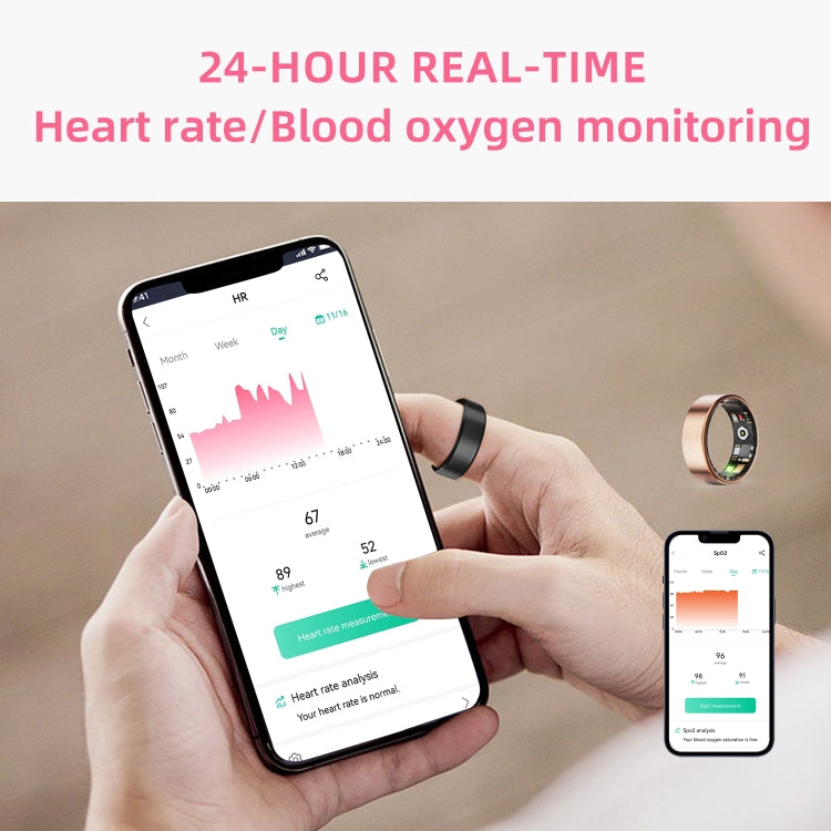R11M SIZE 9 Smart Ring, Support Heart Rate / Blood Oxygen / Sleep / Multiple Sports Modes(Black) - Smart Rings / Smart Telephones by PMC TechLife | Online Shopping South Africa | PMC TechLife | Buy Now Pay Later Mobicred