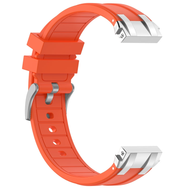 For Amazfit Bip3 Pro 20mm Quick Release Silver Buckle Royal Silicone Watch Band(Orange) - free shipping - PMC TechLife - Order now!