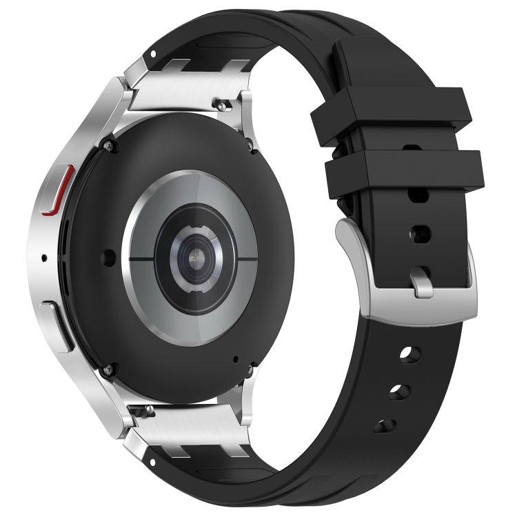 For Amazfit Bip3 Pro 20mm Quick Release Silver Buckle Royal Silicone Watch Band(Black) - free shipping - PMC TechLife - Order now!