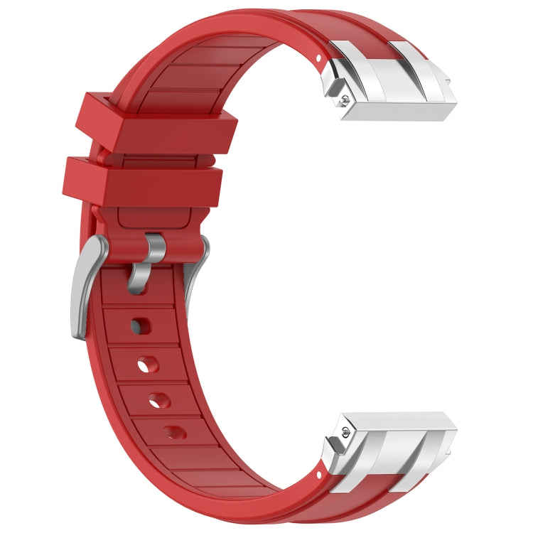 For Amazfit GTS 2e 20mm Quick Release Silver Buckle Royal Silicone Watch Band(Red) - free shipping - PMC TechLife - Order now!