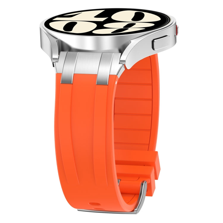 For Amazfit Pop 20mm Quick Release Silver Buckle Royal Silicone Watch Band(Orange) - free shipping - PMC TechLife - Order now!