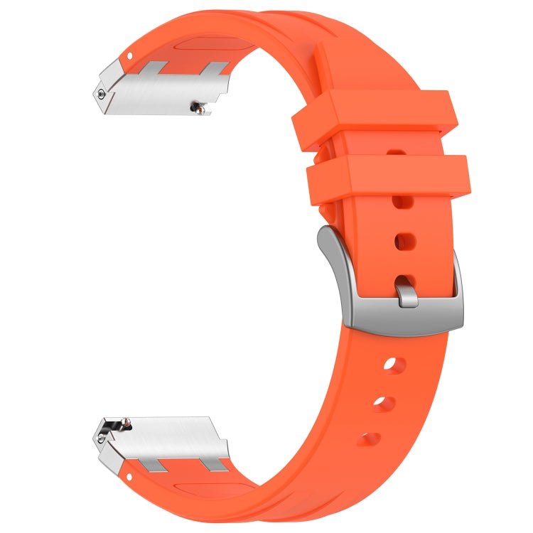 For Amazfit Pop 20mm Quick Release Silver Buckle Royal Silicone Watch Band(Orange) - free shipping - PMC TechLife - Order now!