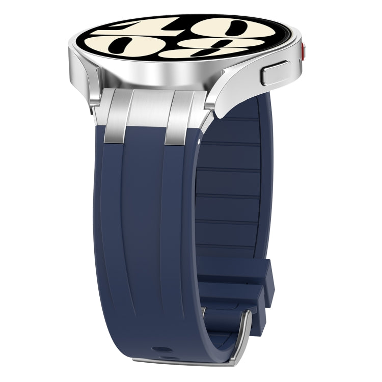 For Amazfit GTS 2 20mm Quick Release Silver Buckle Royal Silicone Watch Band(Navy Blue) - free shipping - PMC TechLife - Order now!
