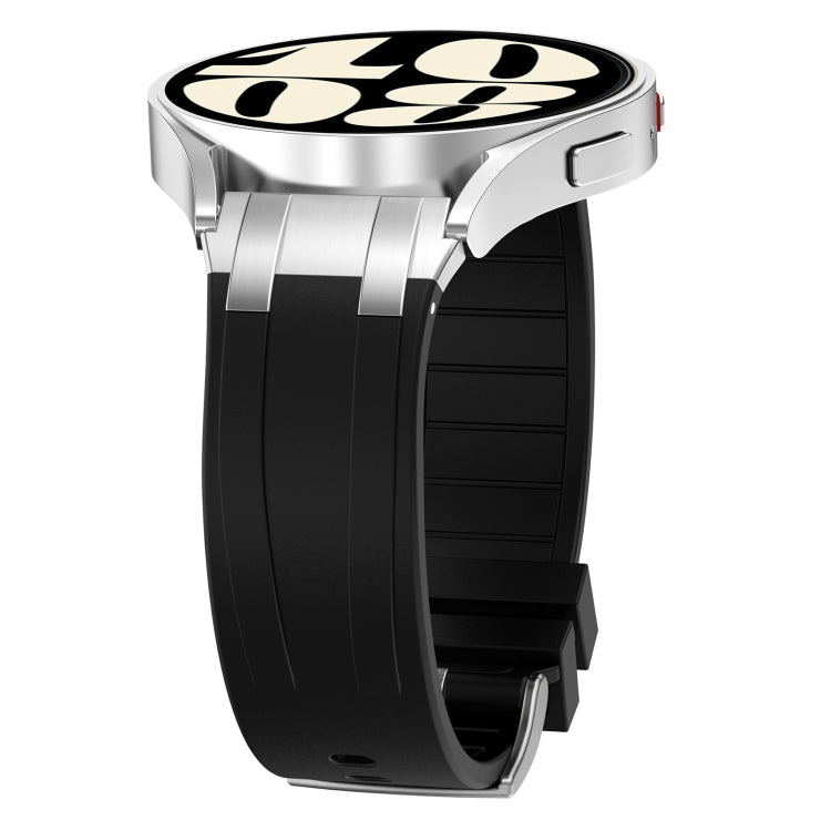 For Amazfit GTS 2 20mm Quick Release Silver Buckle Royal Silicone Watch Band(Black) - free shipping - PMC TechLife - Order now!