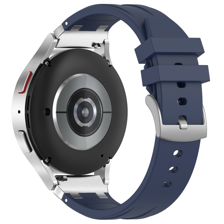 For Amazfit Bip S 20mm Quick Release Silver Buckle Royal Silicone Watch Band(Navy Blue) - free shipping - PMC TechLife - Order now!