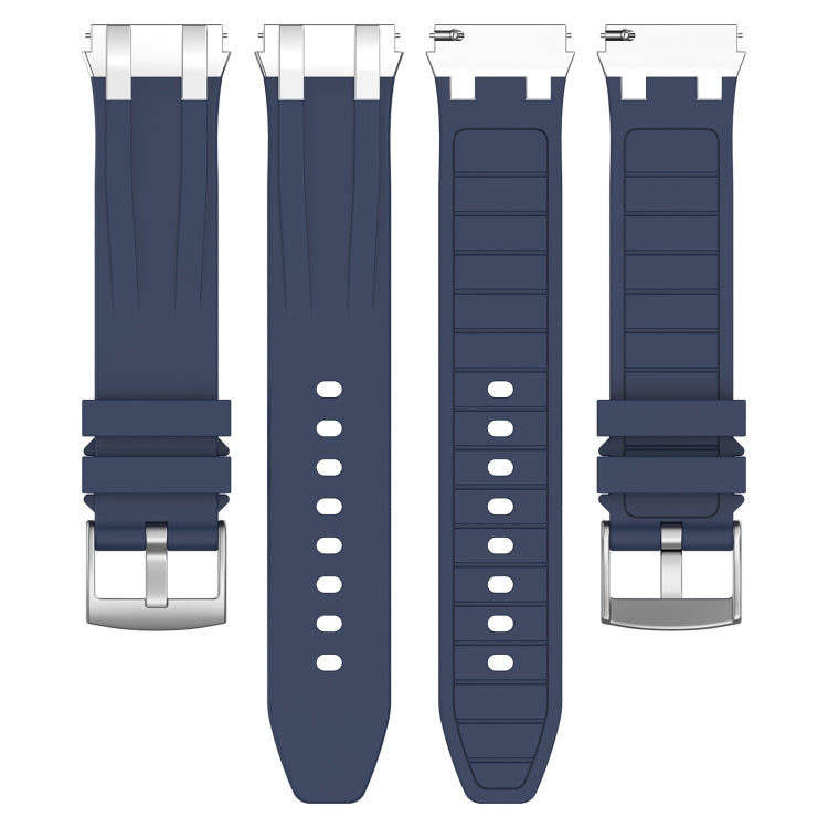 For Amazfit Bip S 20mm Quick Release Silver Buckle Royal Silicone Watch Band(Navy Blue) - free shipping - PMC TechLife - Order now!