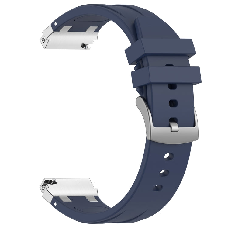 For Amazfit Bip Lite 20mm Quick Release Silver Buckle Royal Silicone Watch Band(Navy Blue) - free shipping - PMC TechLife - Order now!