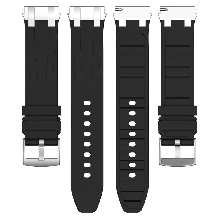 For Amazfit Bip Lite 20mm Quick Release Silver Buckle Royal Silicone Watch Band(Black) - free shipping - PMC TechLife - Order now!
