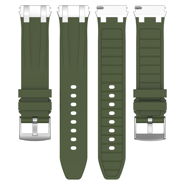 For Amazfit GTS 20mm Quick Release Silver Buckle Royal Silicone Watch Band(Olive Green) - free shipping - PMC TechLife - Order now!