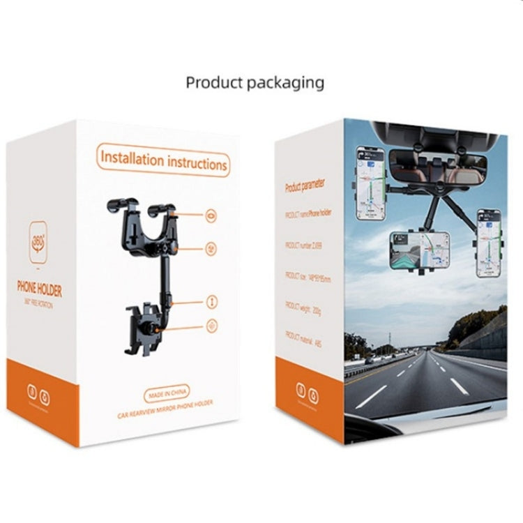 23-H06 Magnetic Phone Bracket Adjustable Angle Car Rearview Mirror Mount Holder - Car Holders by PMC Jewellery | Online Shopping South Africa | PMC Jewellery | Buy Now Pay Later Mobicred