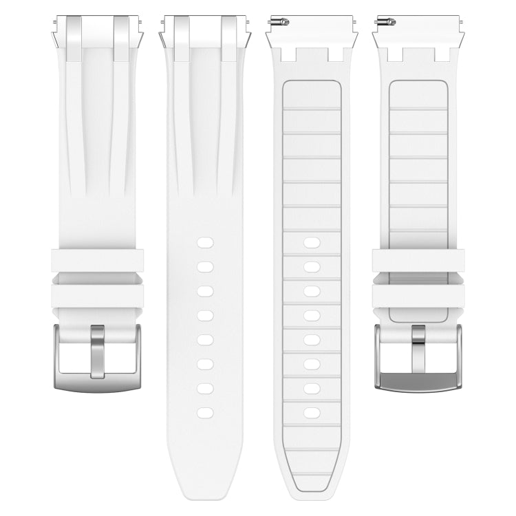 For Garmin Venu 3 22mm Quick Release Silver Buckle Royal Silicone Watch Band(White) - free shipping - PMC TechLife - Order now!