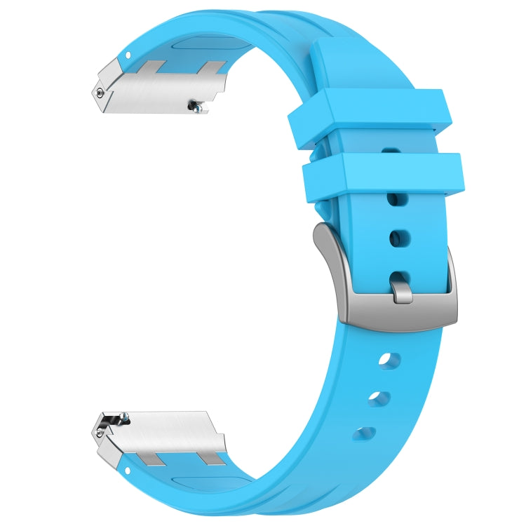 For Garmin Forerunner 255 22mm Quick Release Silver Buckle Royal Silicone Watch Band(Sky Blue) - free shipping - PMC TechLife - Order now!