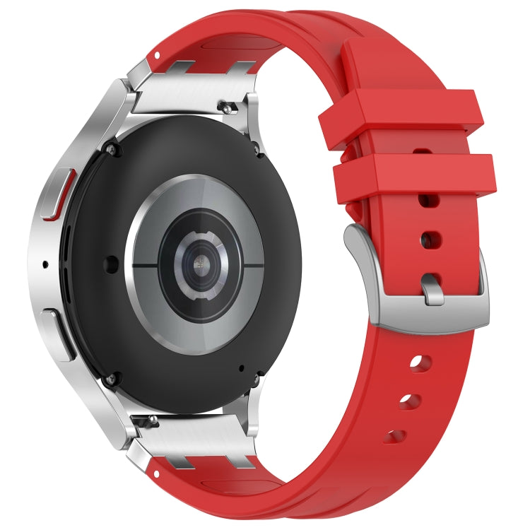 For Garmin Vivoactive 4 22mm Quick Release Silver Buckle Royal Silicone Watch Band(Red) - free shipping - PMC TechLife - Order now!