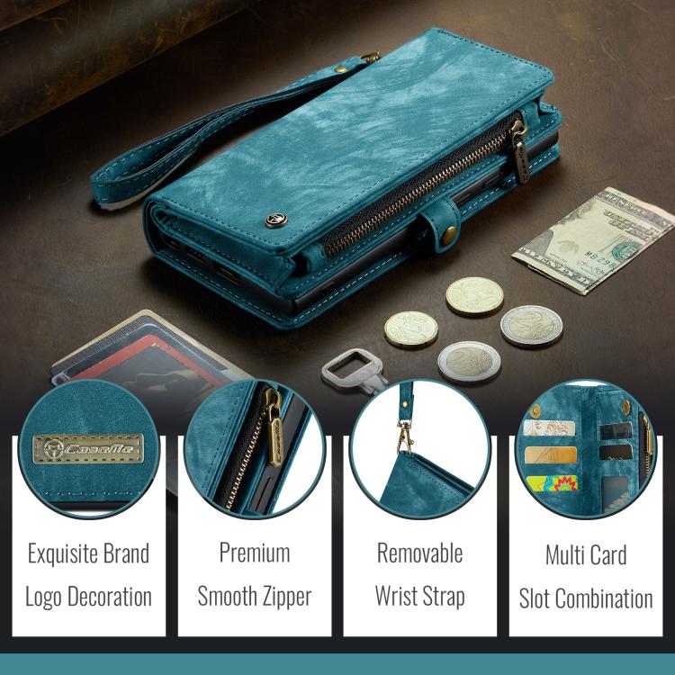 For iPhone 16e CaseMe 008 Detachable Multifunctional Leather Phone Case(Blue) - free shipping - PMC TechLife - Order now!
